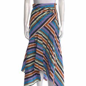 Peter Pilotto Striped Midi Length Skirt Size: XS | US0, UK4